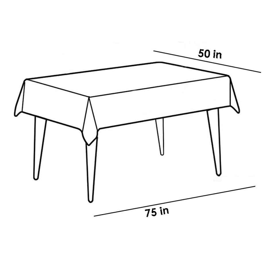 Lushomes Jute Dining Table Cover - 6 Seater | Beige | 50 x 75 inch | 4 x 6 ft