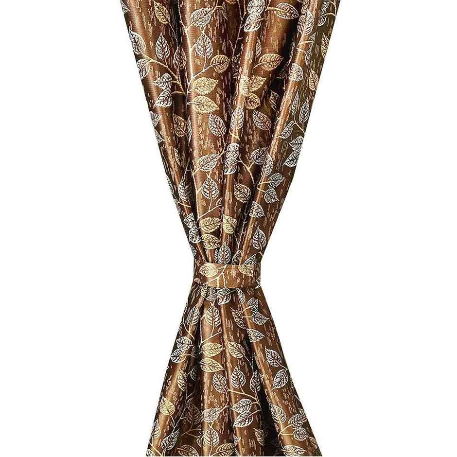 Antzco Light Brown Printed Door Curtain 7 ft x 4 ft | Pack of 2 | DC08