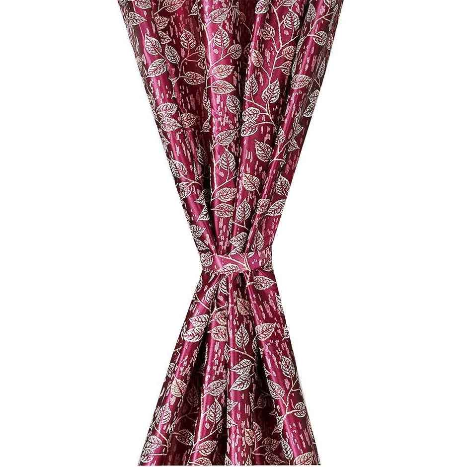 Antzco Maroon Printed Door Curtain 7 ft x 4 ft | Pack of 2 | DC06