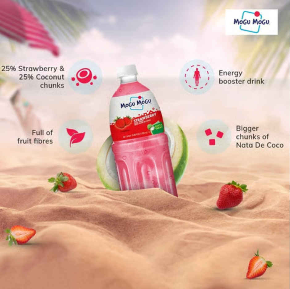 Mogu Mogu Imported Strawberry Fruit Juice