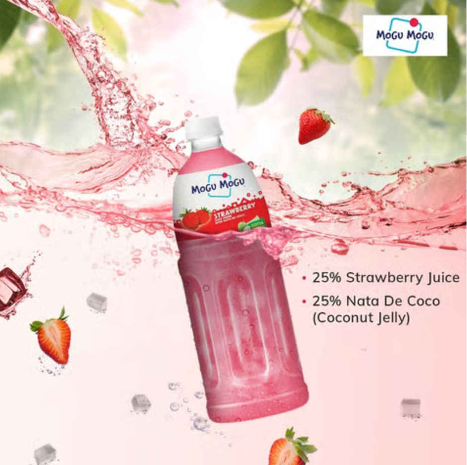 Mogu Mogu Imported Strawberry Fruit Juice