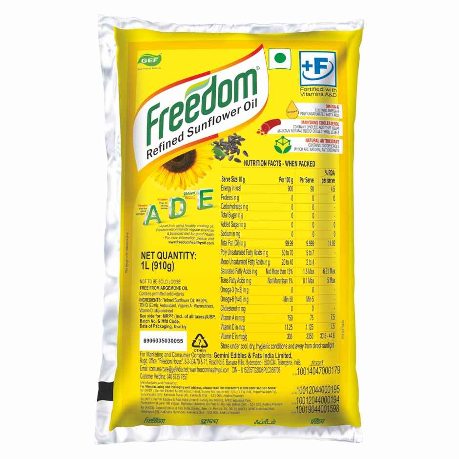 Aashirvaad Atta With Mutigrains(5kg), Freedom Refined Sunflower Oil(1l) & Parrys White Label Sugar(1kg) Combo