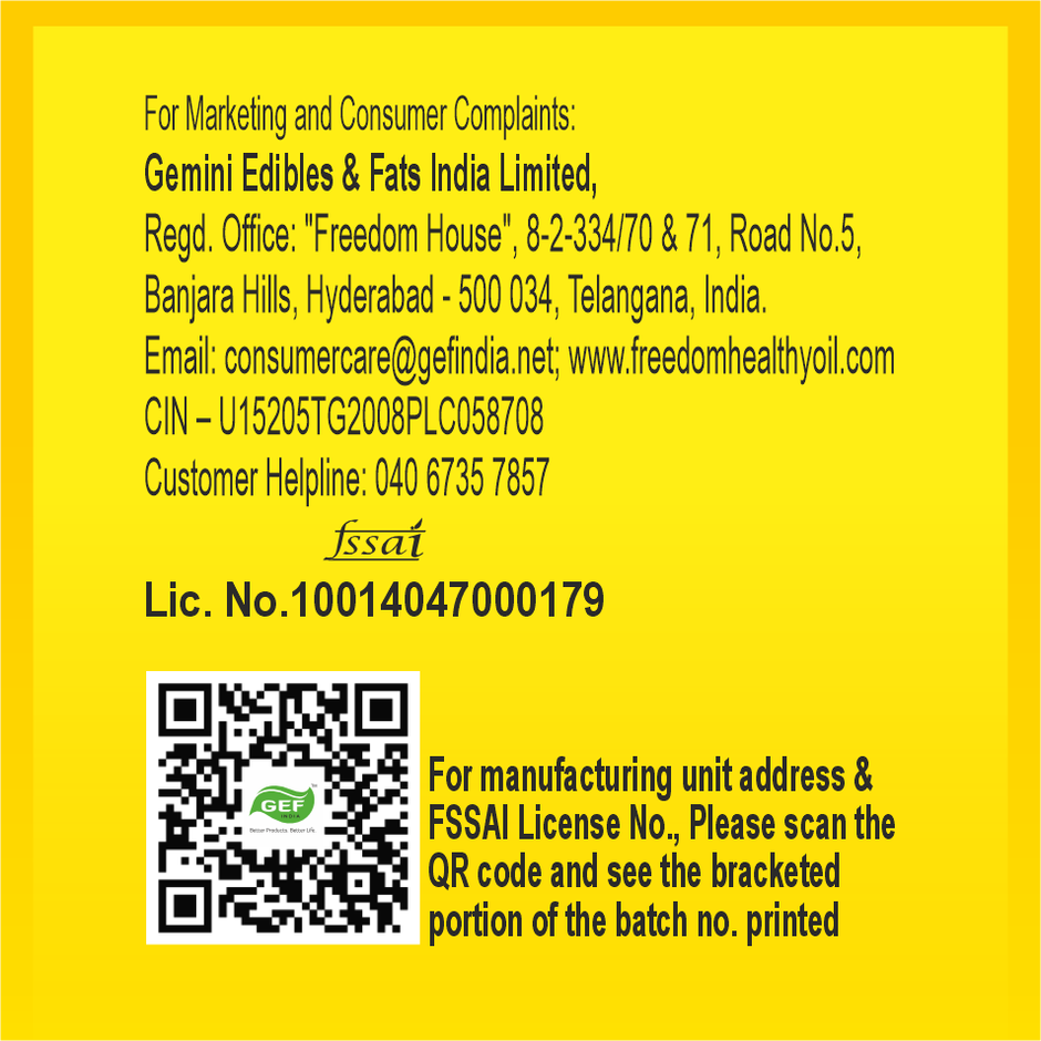 Freedom Refined Sunflower Oil