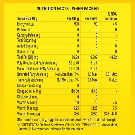 Freedom Refined Sunflower Oil
