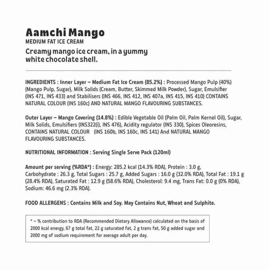 Hocco Aamchi Mango Ice Cream