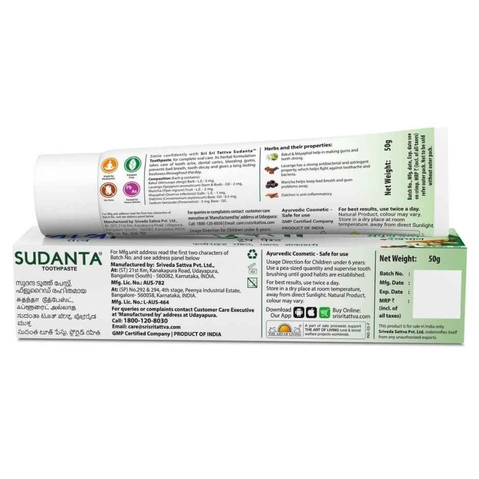 Sri Sri Tattva Sudanta paste Tooth Paste 50g