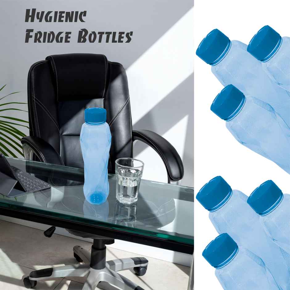 Princeware Pet Fridge Bottle Silky 900 ml | Blue Combo