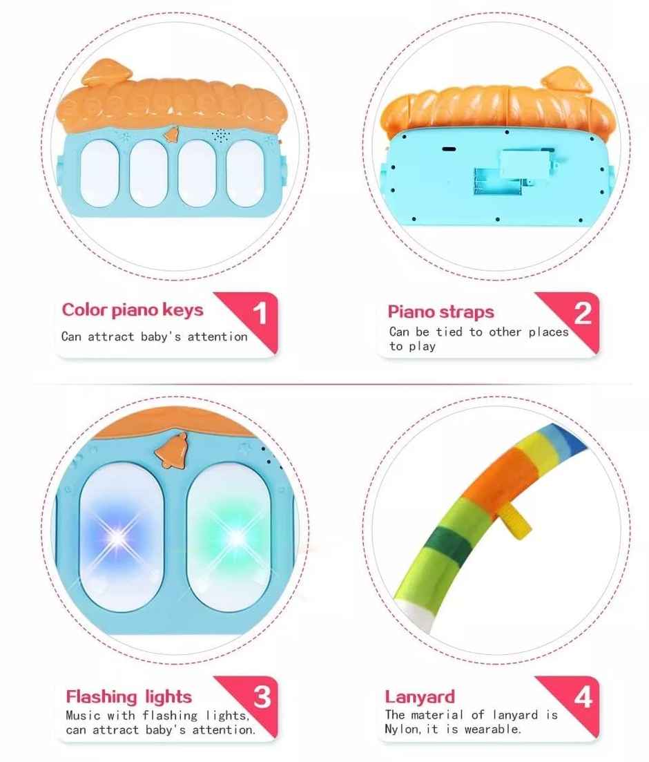 Toyshine Baby Gym Play Mat Musical Activity Center Kick & Play