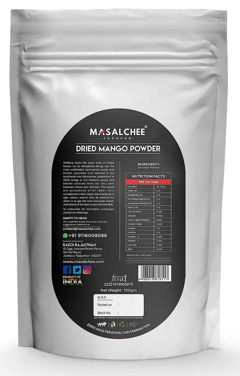 Masalchee Amchoor Powder 
