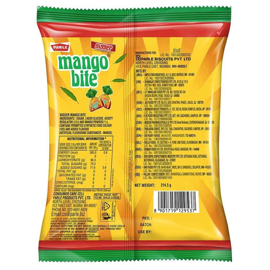 Parle Bigger Mango Bite | Candy Snack