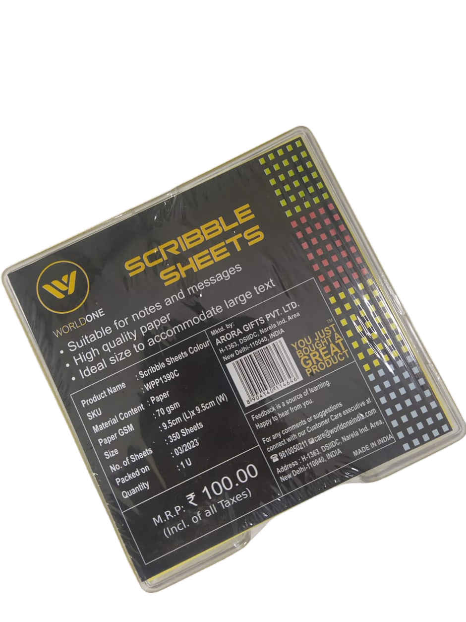 Worldone Scribble Sheets Colored