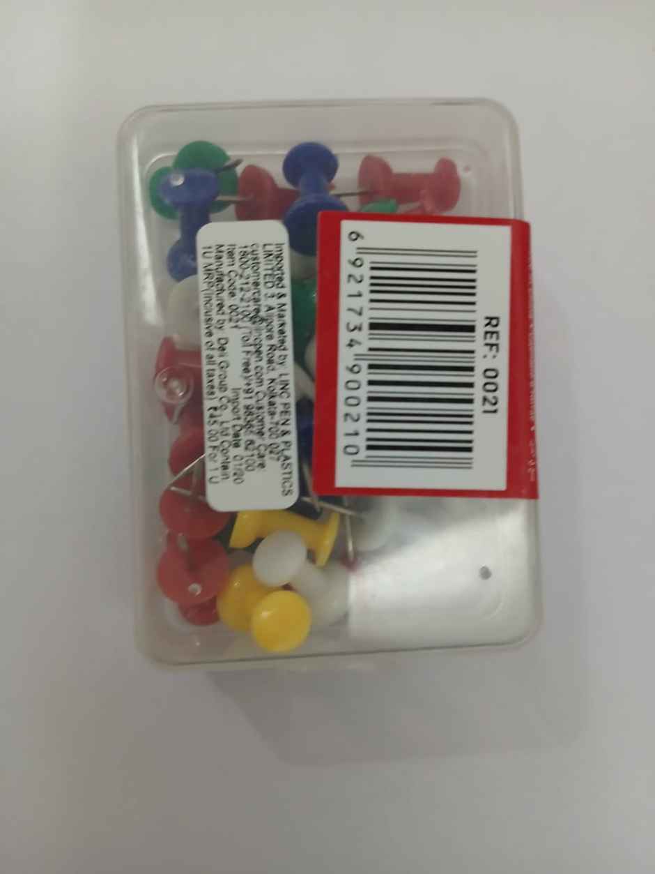 Deli E0021 Color Push Pins, 23 mm Assorted Pins