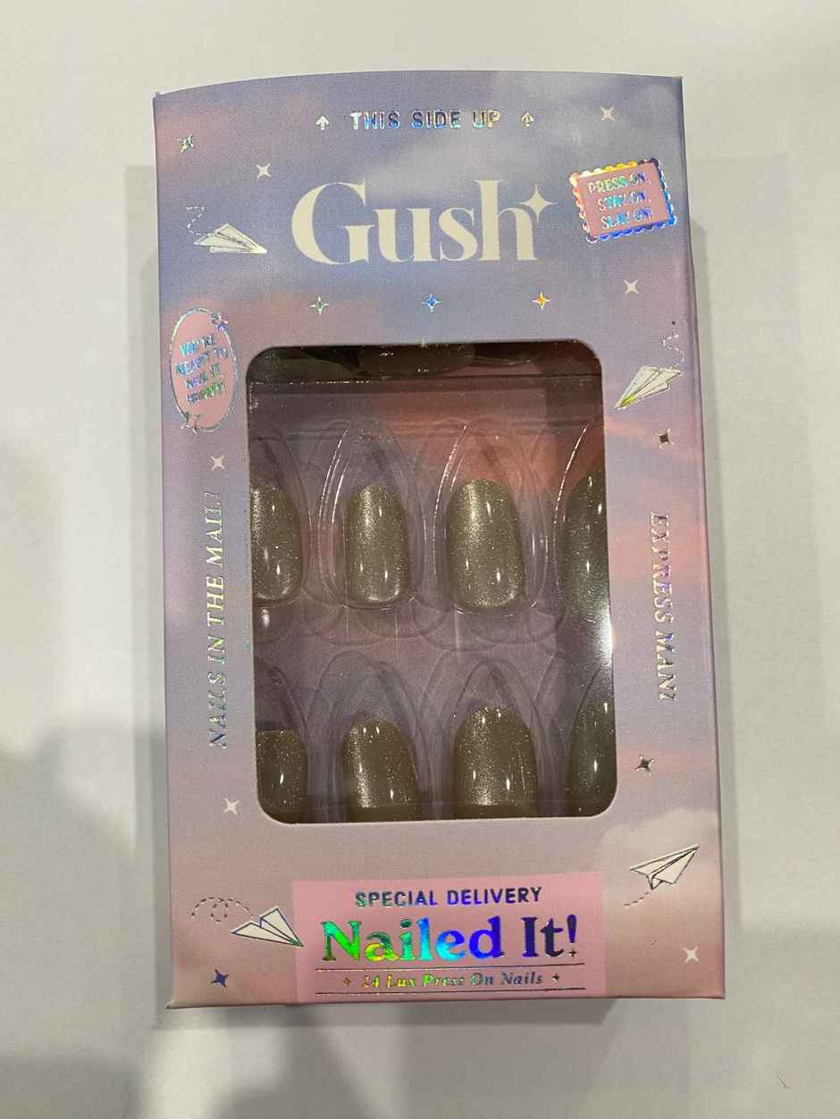Gush Beauty Nailed It | Reusable Luxury Press On Nails With Application Kit - Wifey Energy Cat Eye