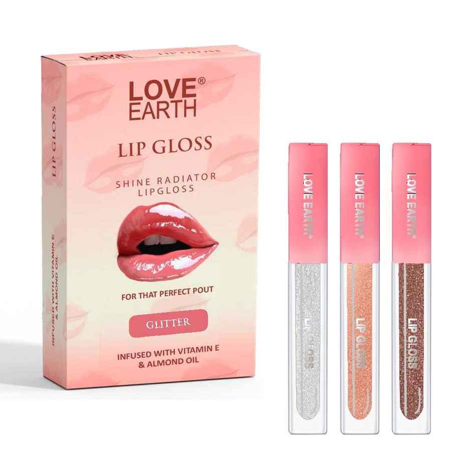 Love Earth Liquid Lip Gloss - Glitter Mini Combo | Lightweight Non Sticky