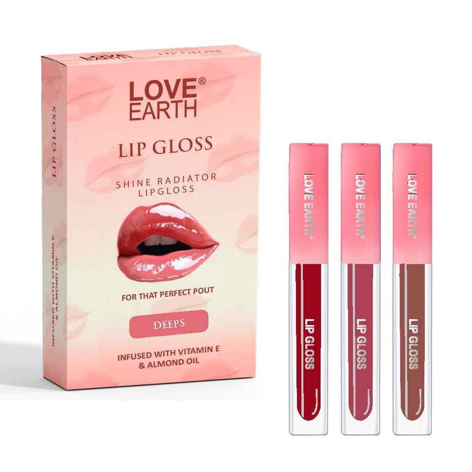 Love Earth Liquid Lip Gloss - Deeps Mini Combo | Lightweight Non Sticky