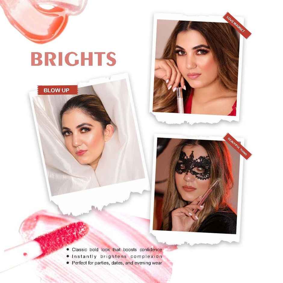 Love Earth Liquid Lip Gloss - Brights Mini Combo | Lightweight Non Sticky