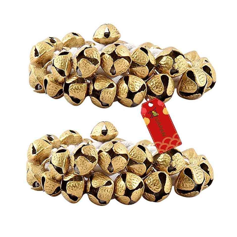 Uapan Brass Ghungroo Small White String Pair 25+25