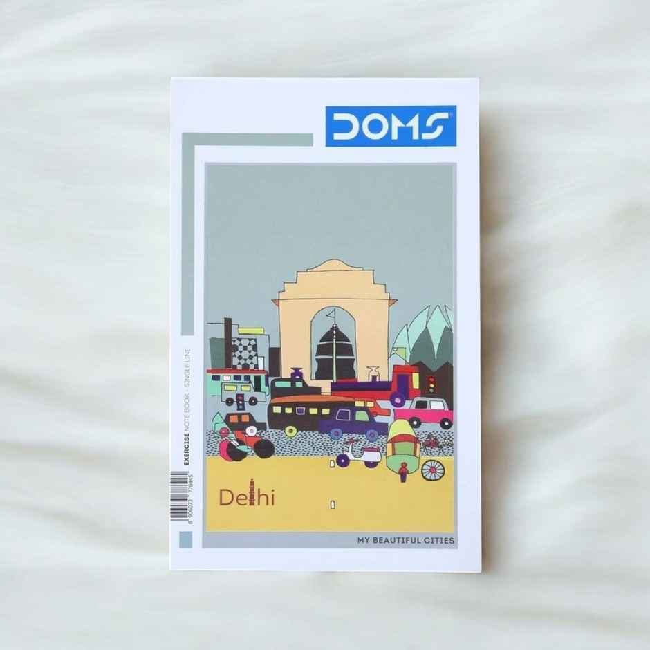 Doms Single Line (City Life Series) Note Book - Assorted 172 Pages Combo