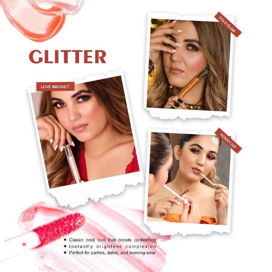 Love Earth Liquid Lip Gloss | Glitter Mini Combo | Lightweight Non Sticky