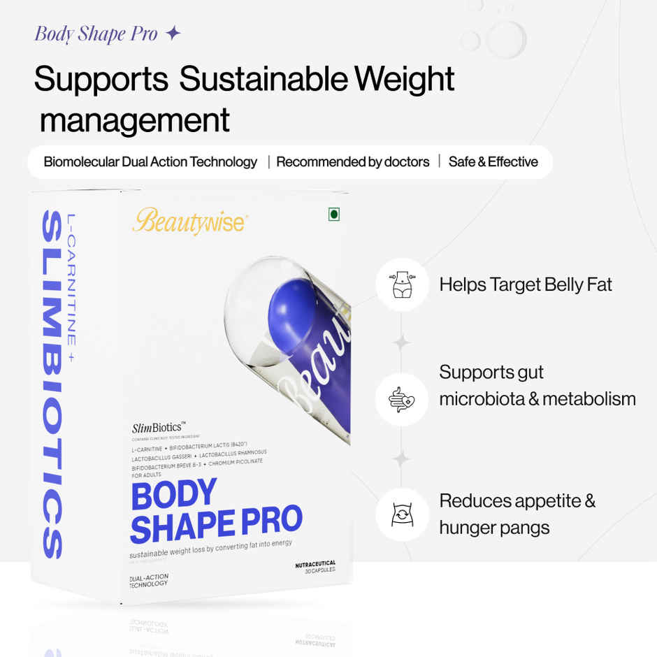 Beautywise Dual Action Body Shape Pro Slimming Supplement for Weight Loss Support (30 Capsules)