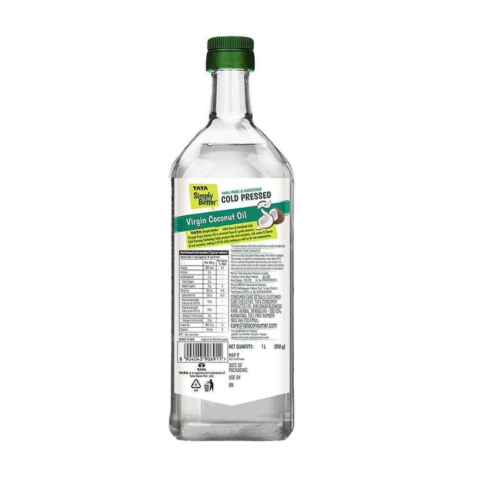 Tata Simply Better Virgin Coconut Cold Pressed Oil | Pure & Unrefined Oil