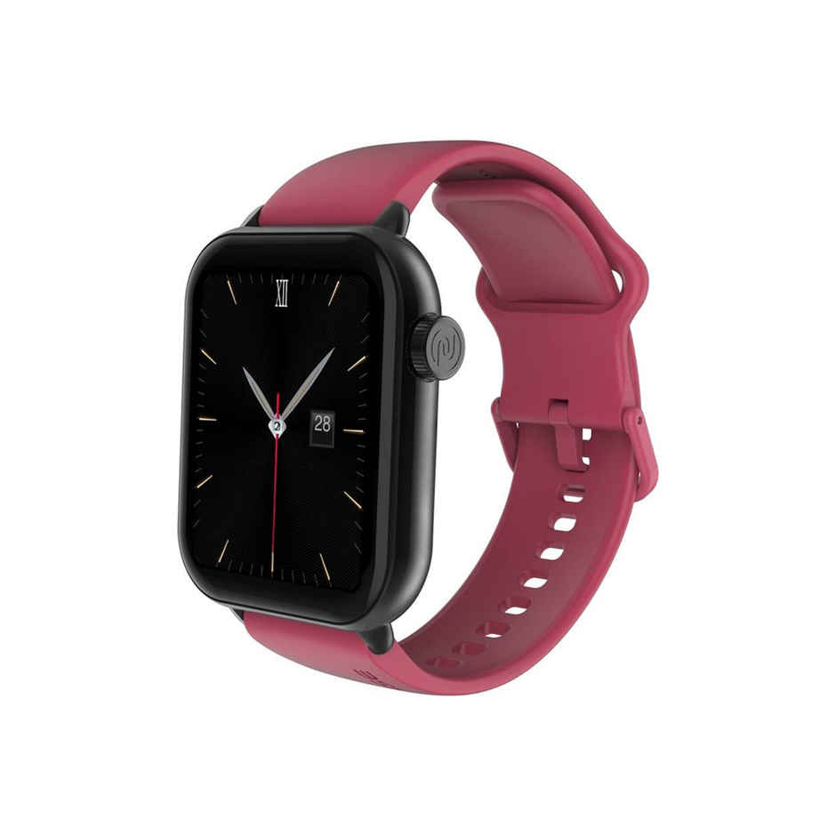 Noise ColorFit Mighty Smartwatch with Bluetooth Calling | 1.96" Display | SpO2 Monitor - Burgundy Wine