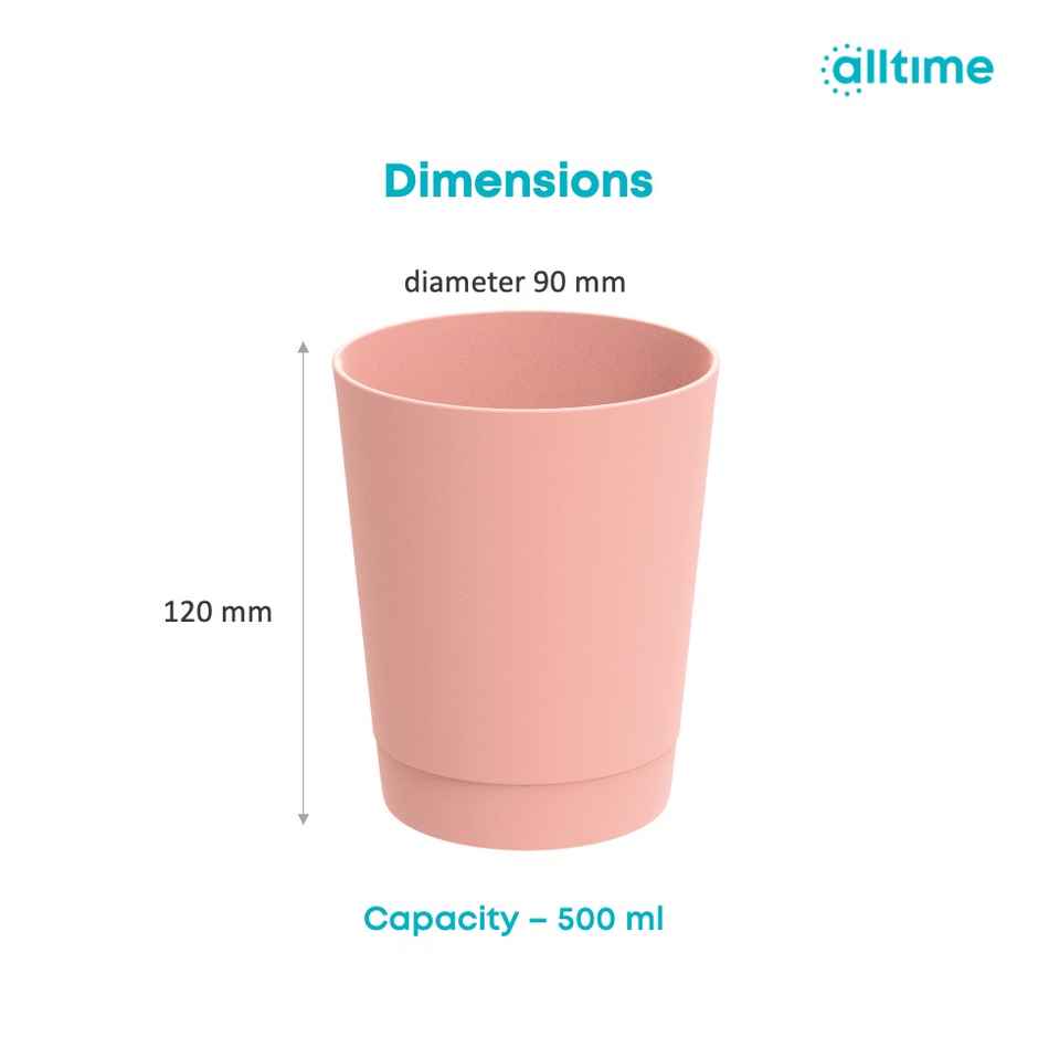 All Time Picnic Reusable Glass Set Of 4 For Party, Gettogether, (500 Ml X 4) (Colour May Vary)