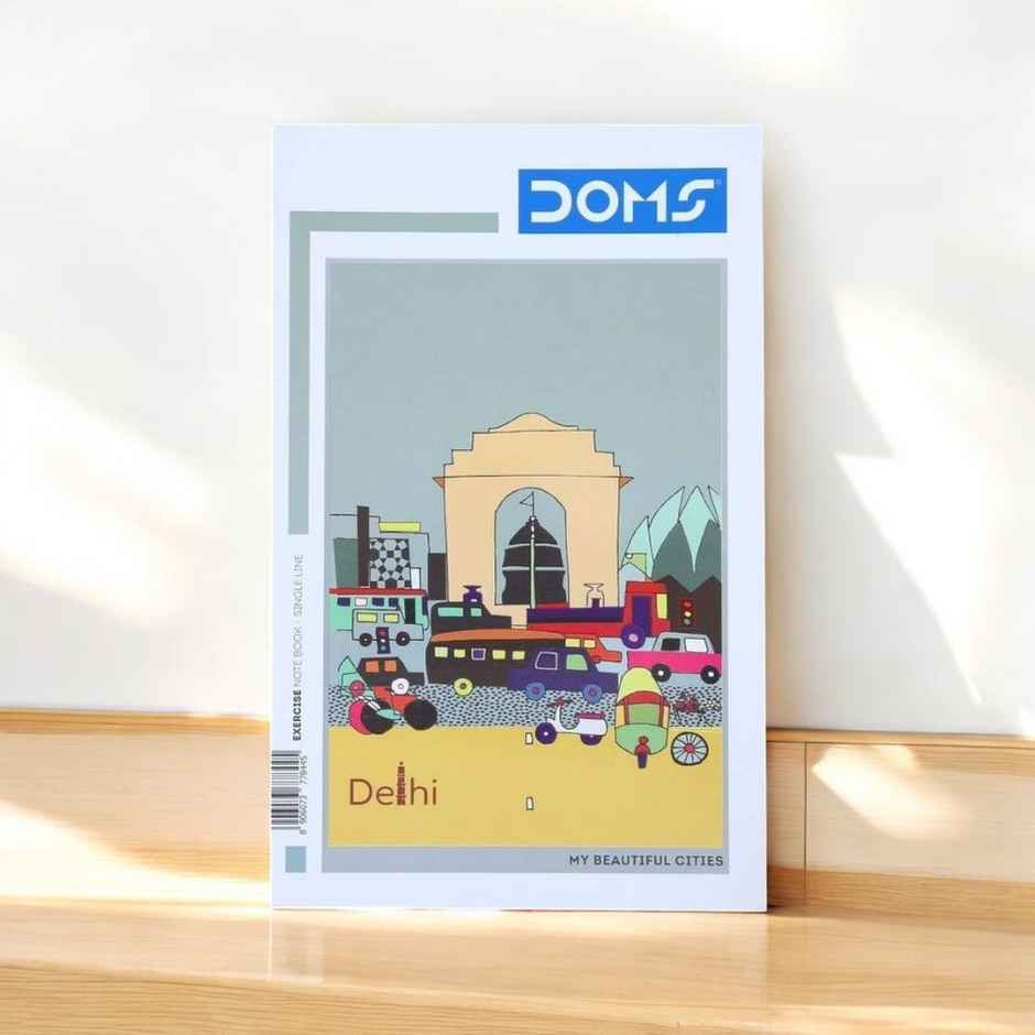 Doms Single Line (City Life Series) Note Book - Assorted 172 Pages Combo