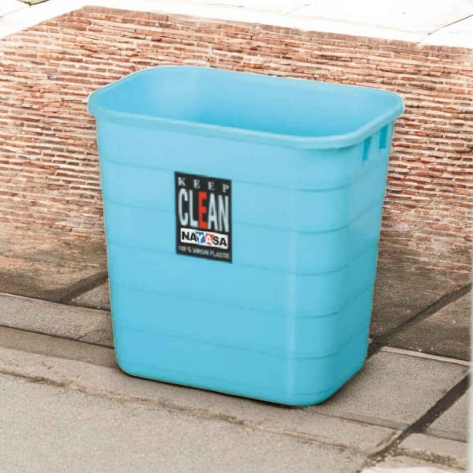Nayasa Waste Paper Open Top Dustbin Durable Plastic Garbage Bin | Assorted