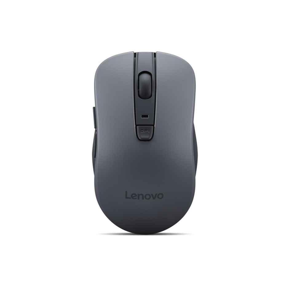 Lenovo WL310 Bluetooth Silent Mouse, Bluetooth 5.0, Upto 3million Button clicks, 1600 DPI, 6 Buttons (Left Click, Right Click, Scroll Click, DPI, 2 x Side Buttons), DPI LED Indicator - Grey