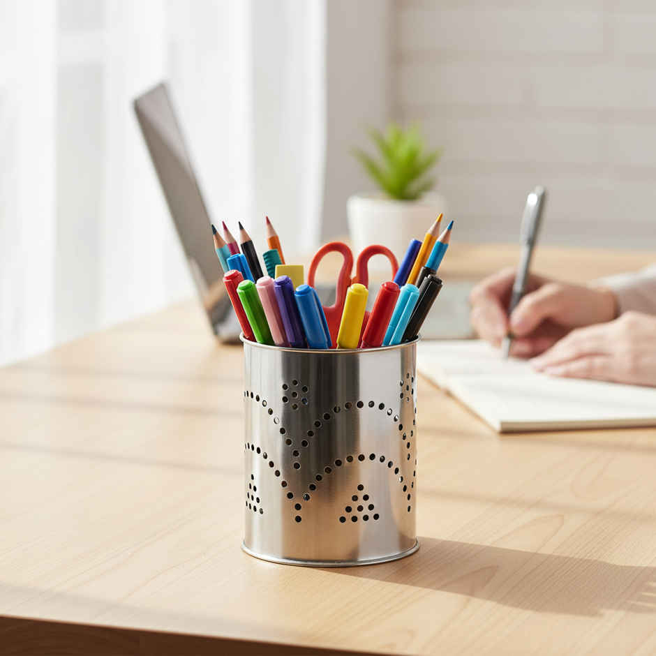 Petals Ss Multipurpose Cutlery Spoon Stand-decorator-stationery Holder