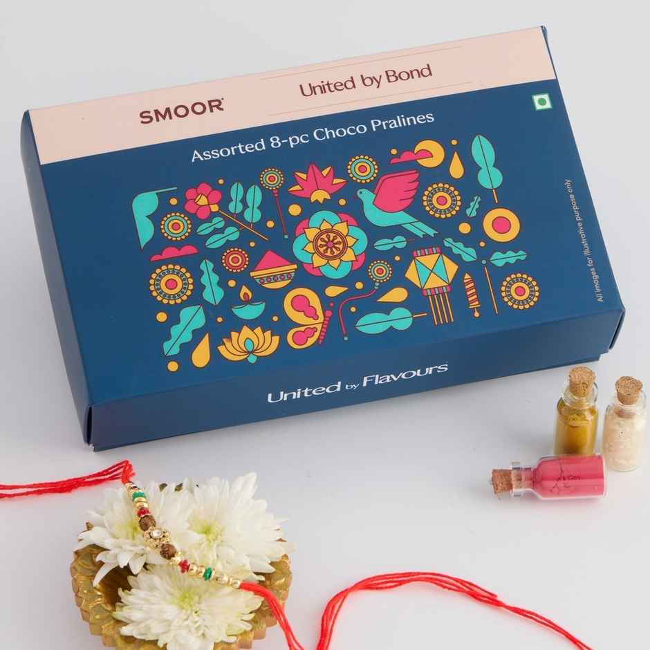 Smoor Luxe Raksha Bandhan Box of 8 Chocolate Pralines
