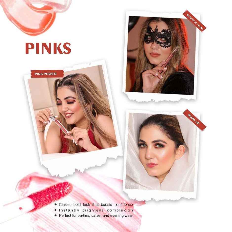 Love Earth Liquid Lip Gloss | Pinks Mini Combo | Lightweight Non Sticky