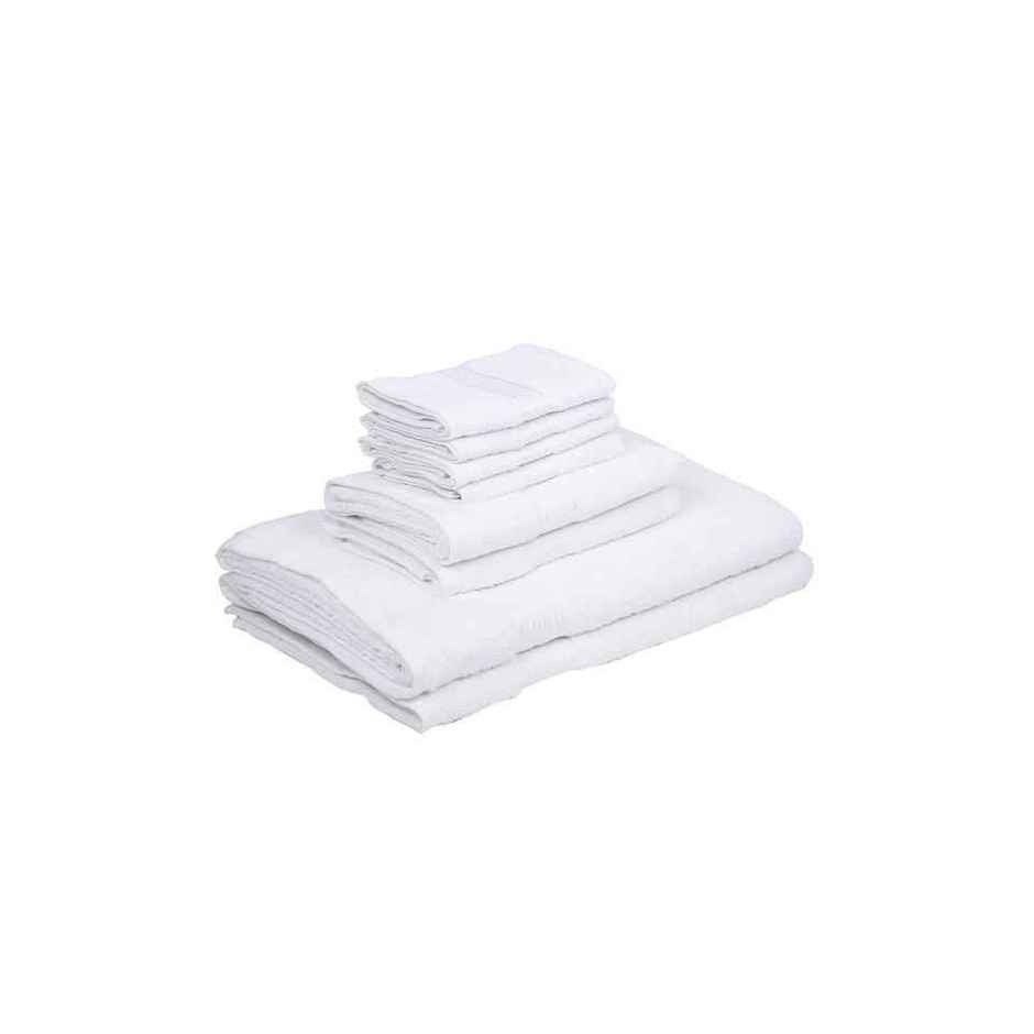 Kopa Quick Dry Pure Cotton Soft Terry Towel 2Pc Bath, 2Pc Hand, 4Pc FaceD'Ross | Pack of 8 | White