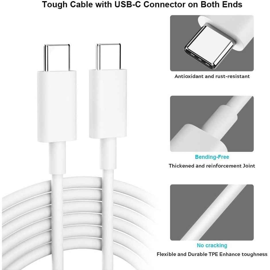 Ailkin C to C Cable for Google Phones & Type C Devices |1M| White