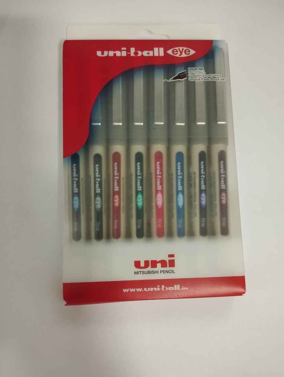 Uniball Eye UB157 0.7 mm Roller Ball Pens, Multicolour Ink