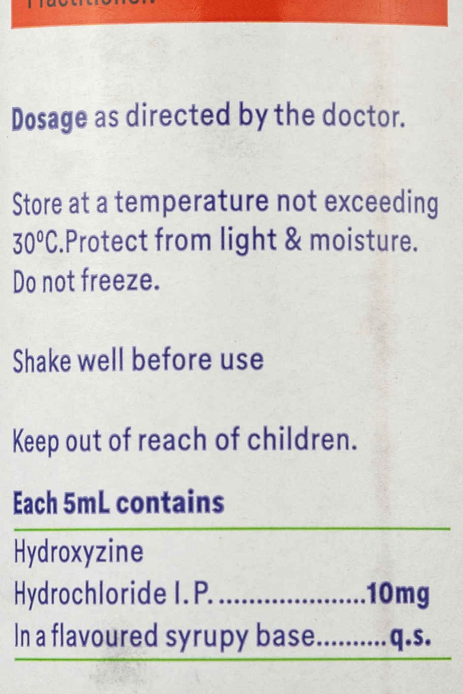 Atarax Delicious Strawberry Flavour  Syrup