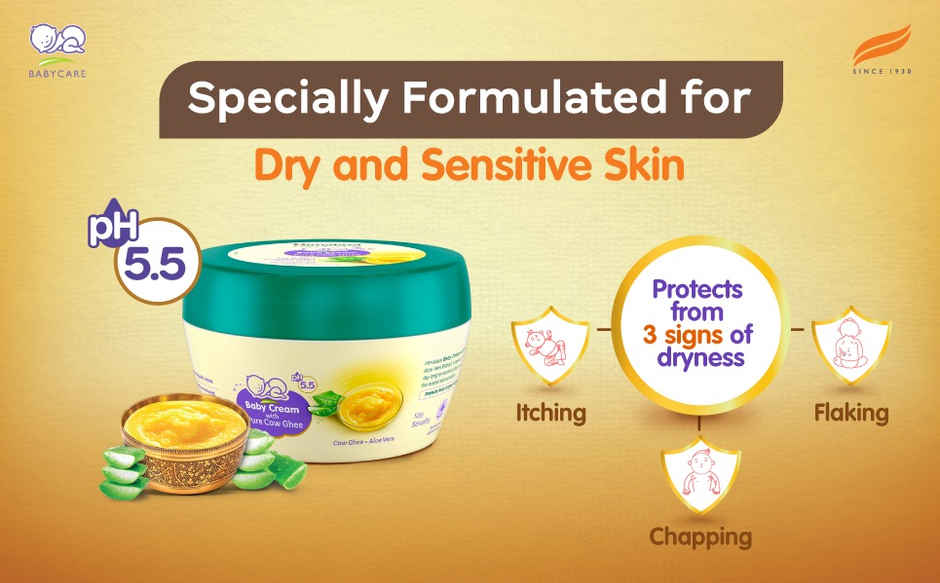 Himalaya Baby Cream With Pure Cow Ghee & Ph5.5 Moisturize