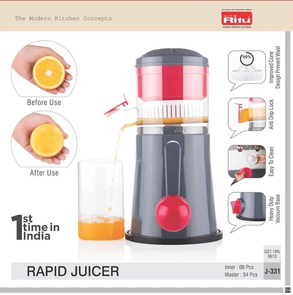 Ritu Rapid Juicer (Colour May Vary)