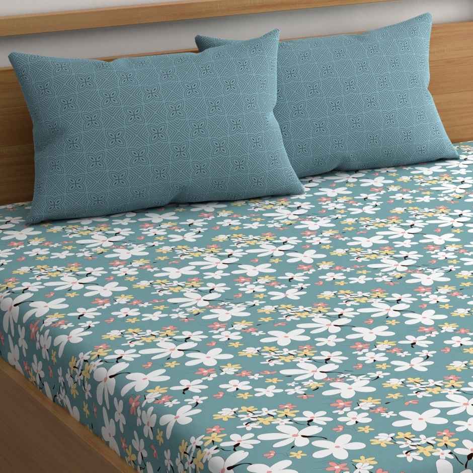 CHHAVI INDIA King Size Bedsheet With 2 Pillow Covers | Design Kb818