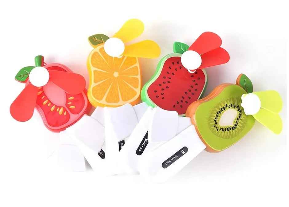 Hand Mini Fan/ Return Gift, Assorted Colour | Pack Of 5 | Se7en