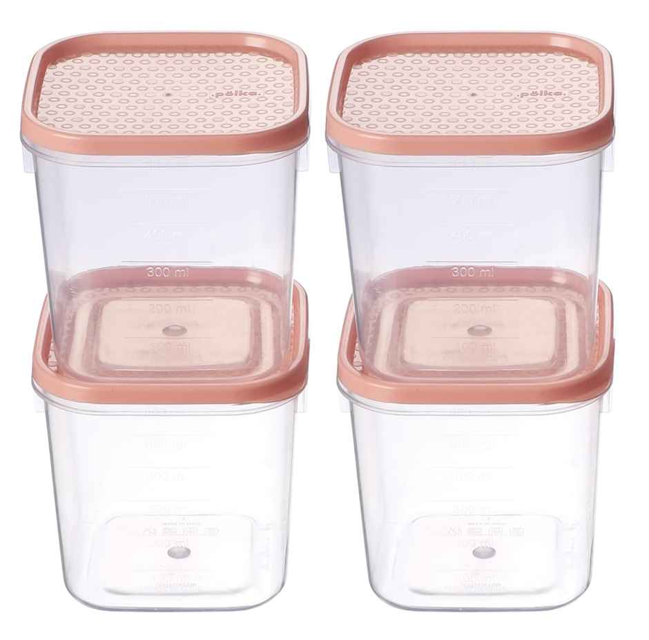 All Time Polka Storage Container (401 X 4) (2400 ml) () (4 Pc Set) (Colour May Vary)
