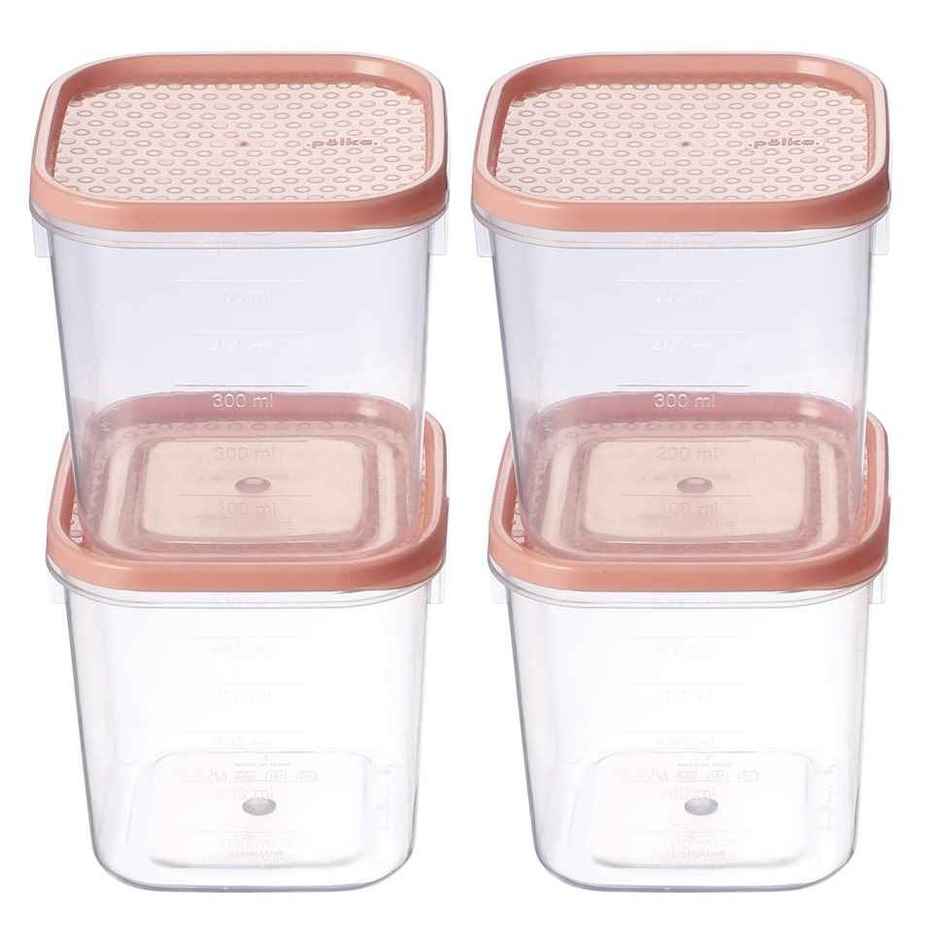 All Time Polka Storage Container (401 X 4) (2400 ml) () (4 Pc Set) (Colour May Vary)