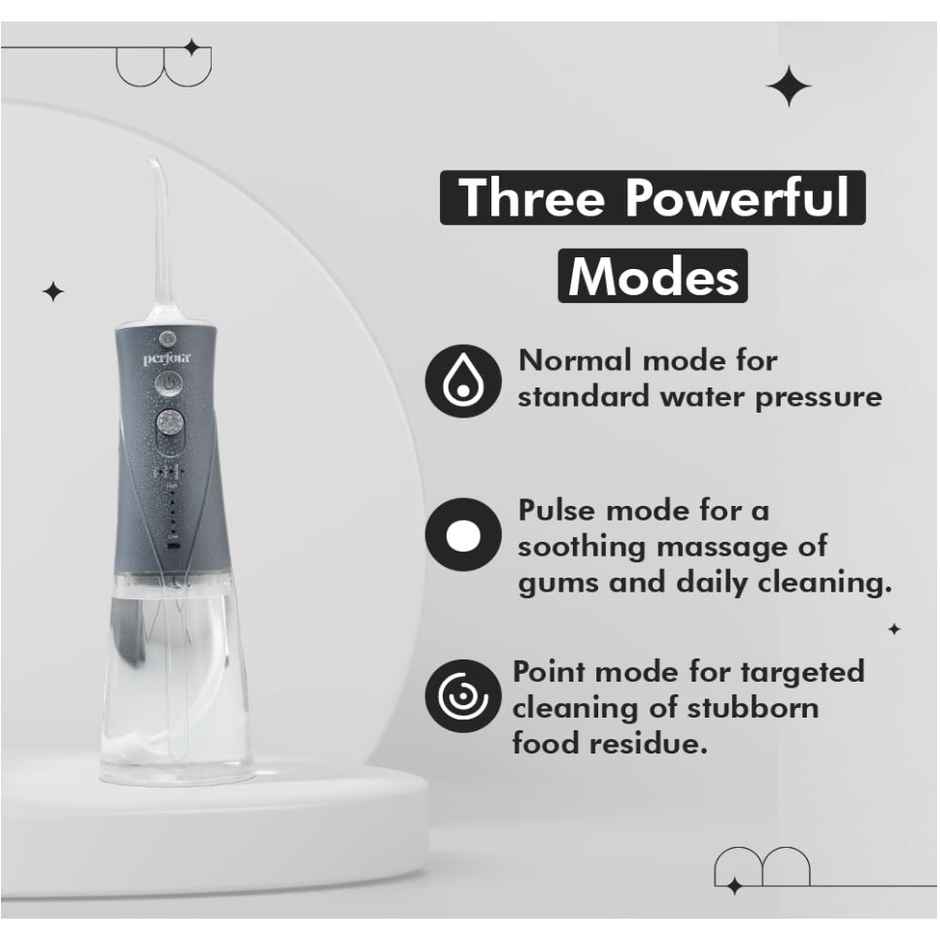 Perfora Power Dental Flosser - 3 Modes & 2 Nozzles