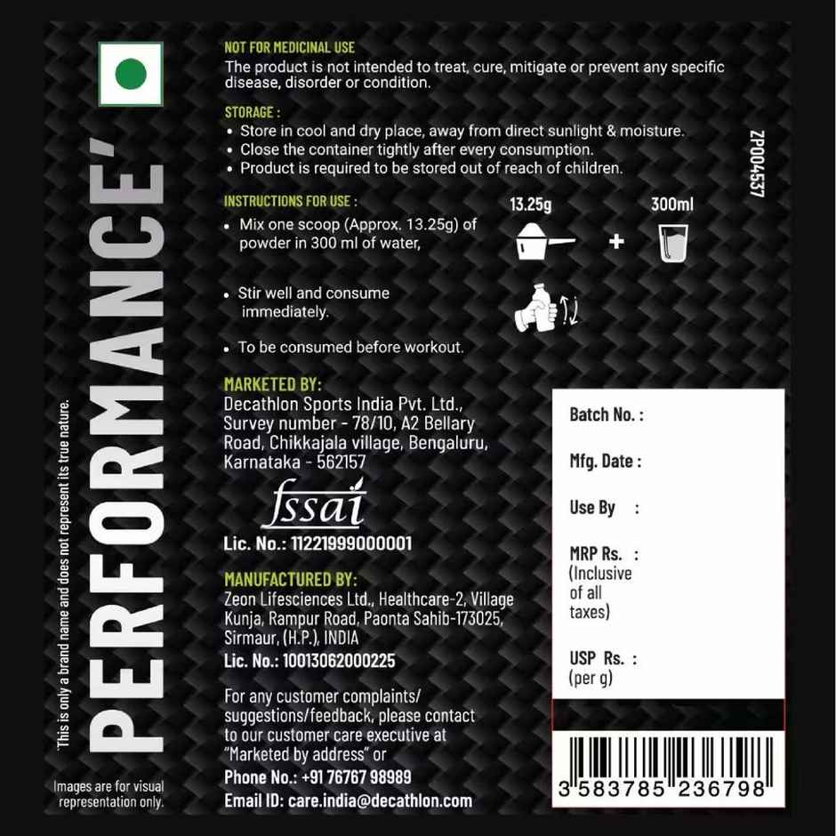 Decathlon Domyos Performance BCAA Supplement Watermelon Flavor | 400g