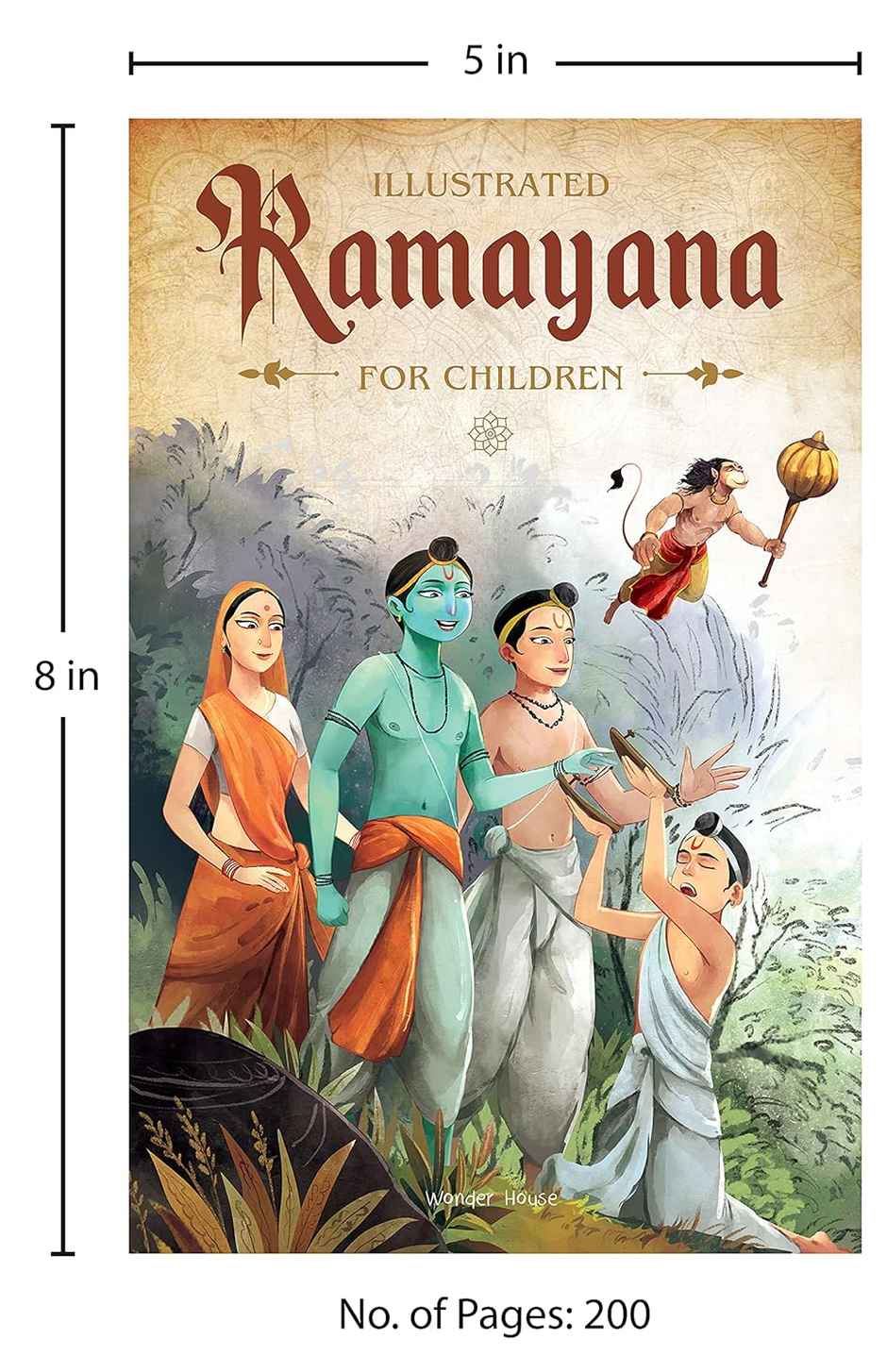 Illustrated Ramayana For Children (Black And White)