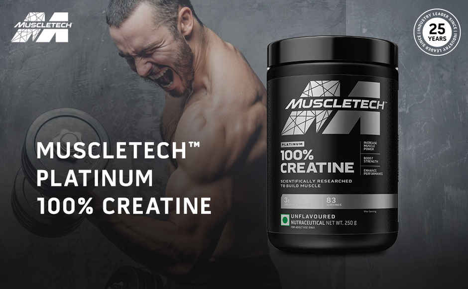 Muscletech Platinum 100% Creatine Powder - Increase Muscle Power Boost Strength