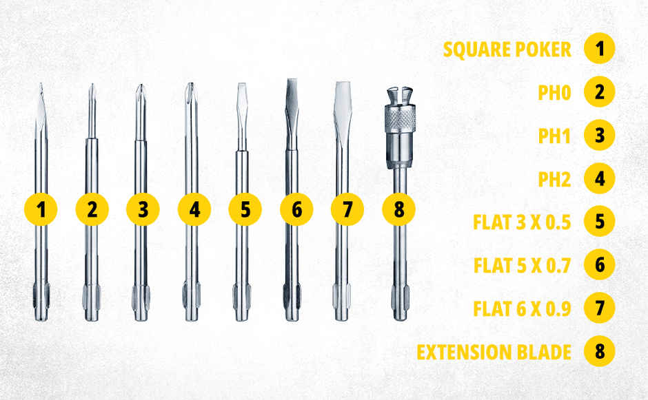 STANLEY STHT60573-8B 8 Pcs Screwdriver Set - Yellow & Black, Comes With a Case