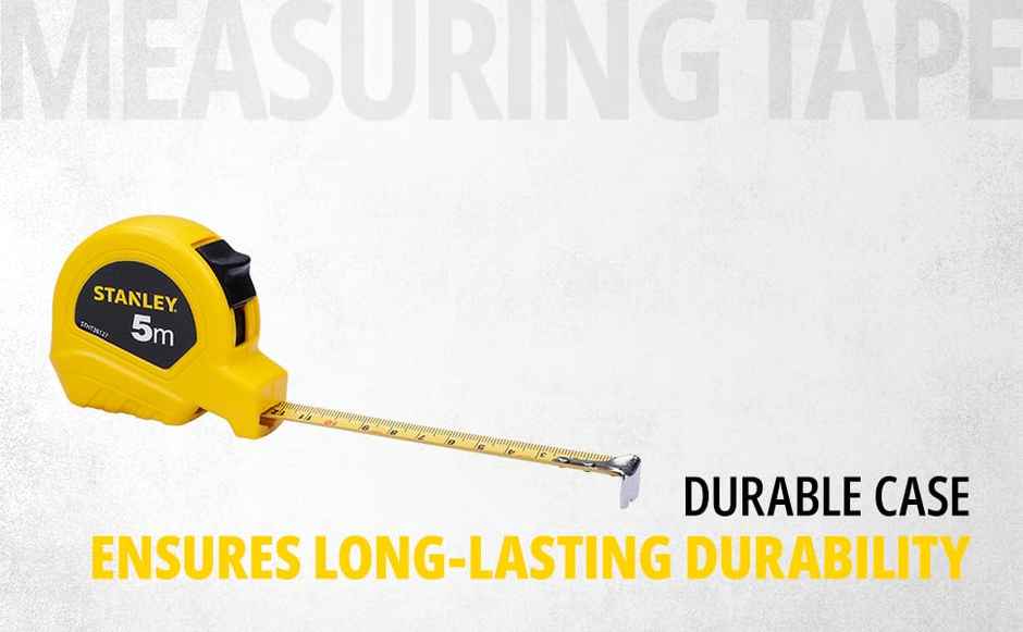 STANLEY STHT36127-812 5m Plastic Short Measuring Tape for Home, DIY, Professional & Industrial Use