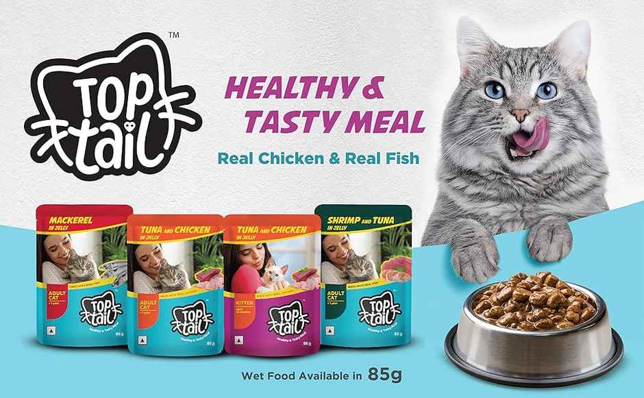 Top Tail Adult Wet Cat Food Tuna and Chicken in Jelly